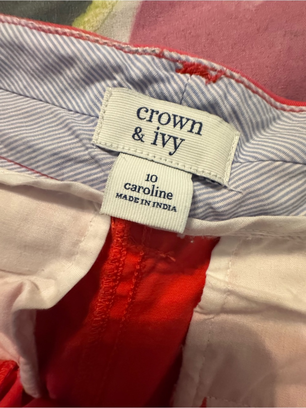 crown & ivy Bright Red Women's Chino Shorts - Picture 6 of 6
